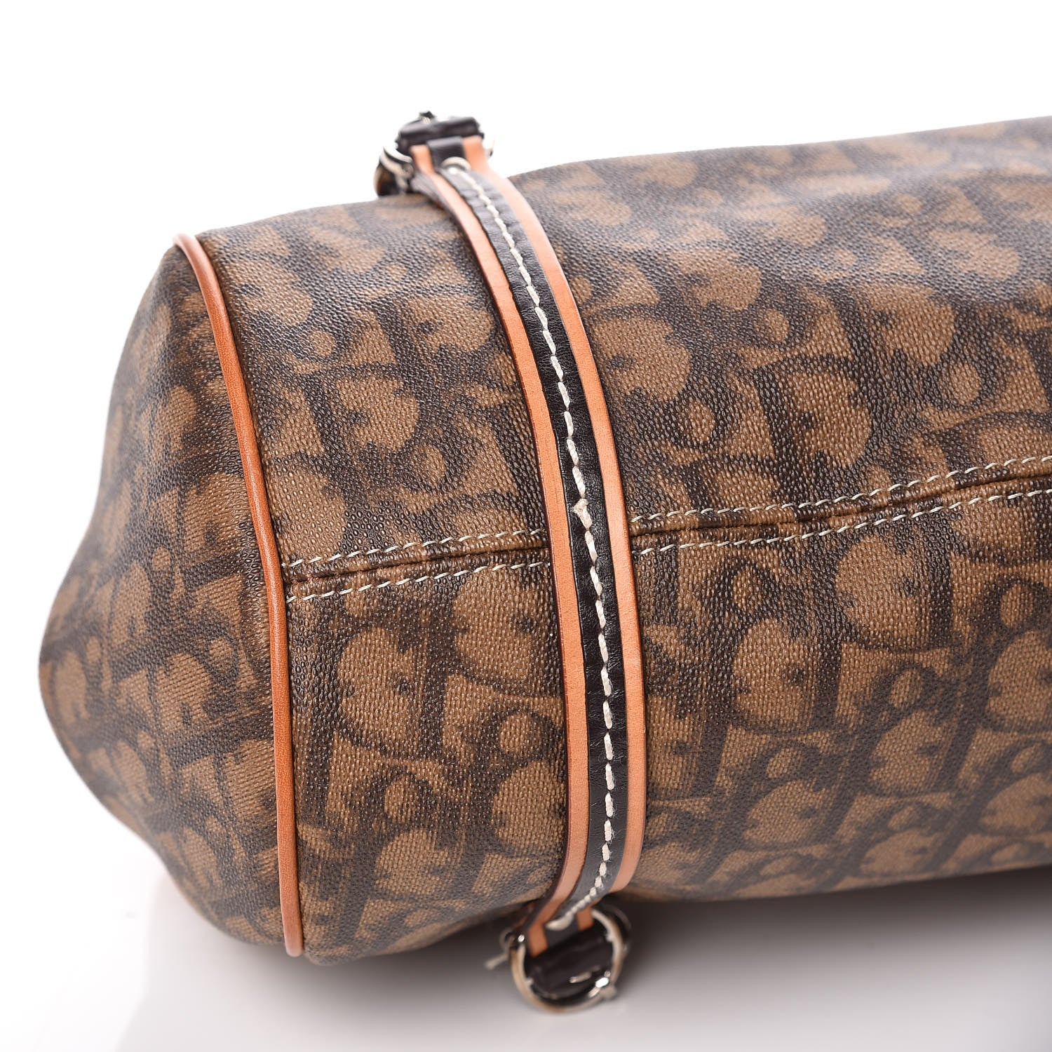 Christian Dior Monogram Romantique Trotter Flap Bag Brown 10 of 12