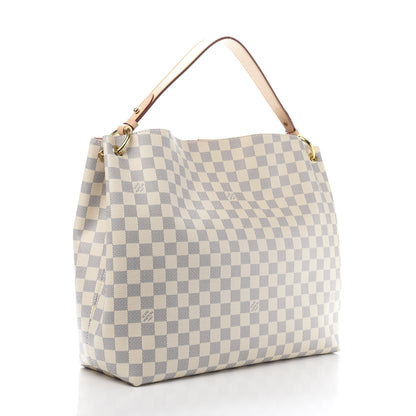 Louis Vuitton Damier Azur Graceful MM Rose Ballerine 3 of 12