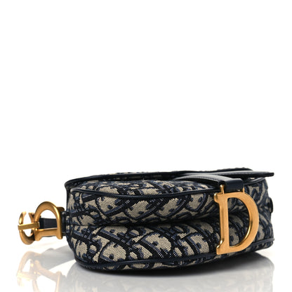 Christian Dior Oblique Mini Saddle Bag Blue 4 of 11