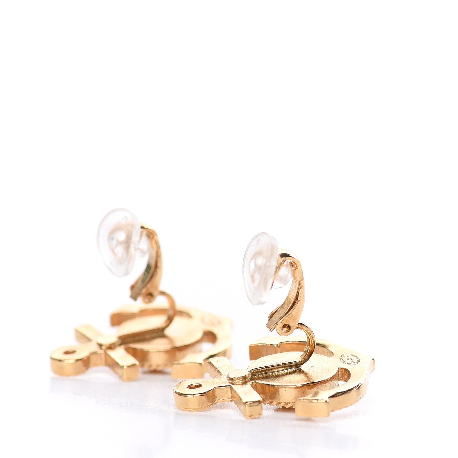 Chanel Metal Anchor CC Earrings Gold 4 of 5