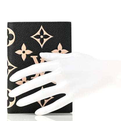 Louis Vuitton Empreinte Monogram Giant Passport Cover Black Beige 2 of 7
