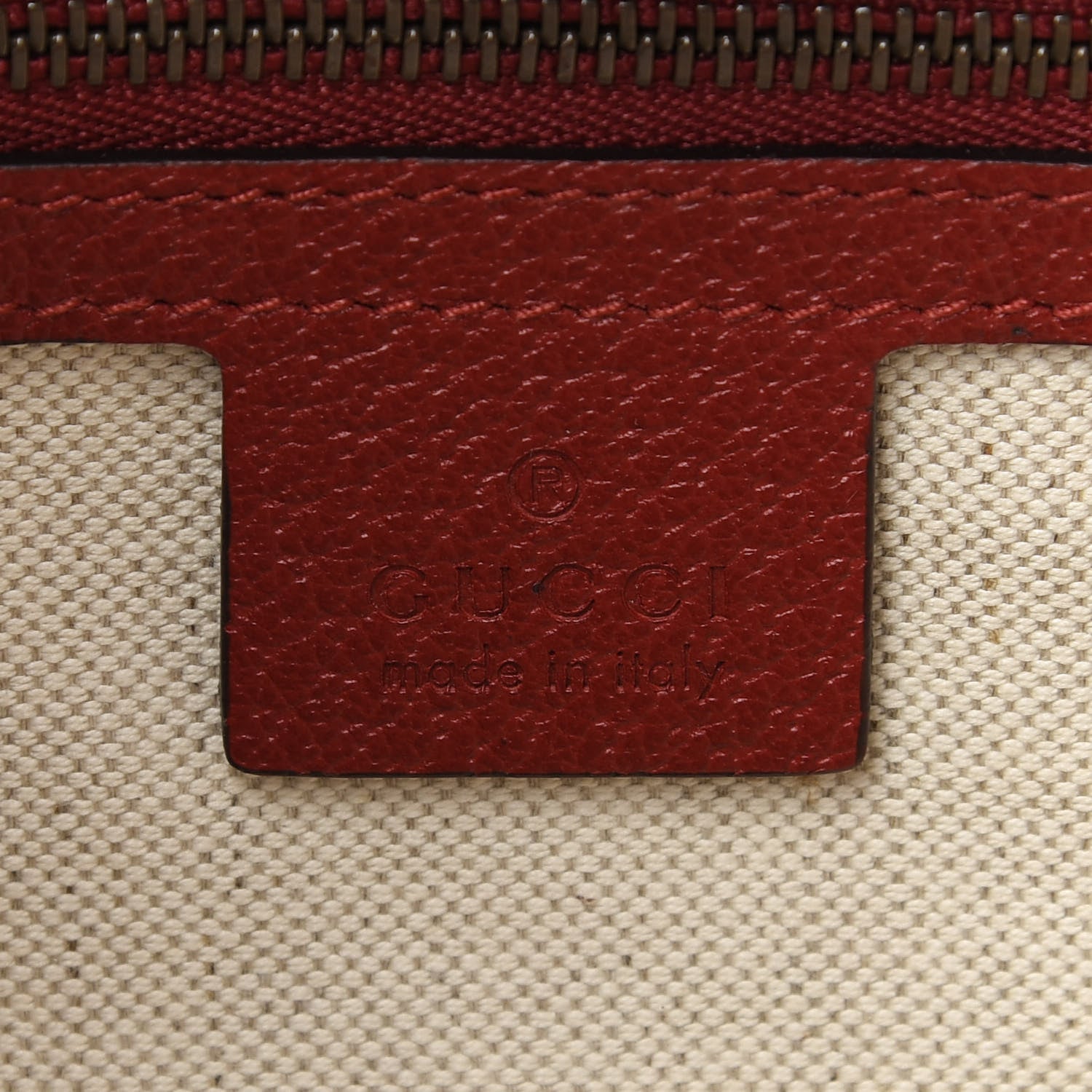 Gucci Soft GG Supreme Monogram Web Bosco Patch Small Crossbody Tote Beige Malva Hibiscus Red 8 of 9