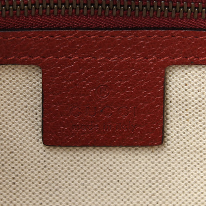 Gucci Soft GG Supreme Monogram Web Bosco Patch Small Crossbody Tote Beige Malva Hibiscus Red 8 of 9