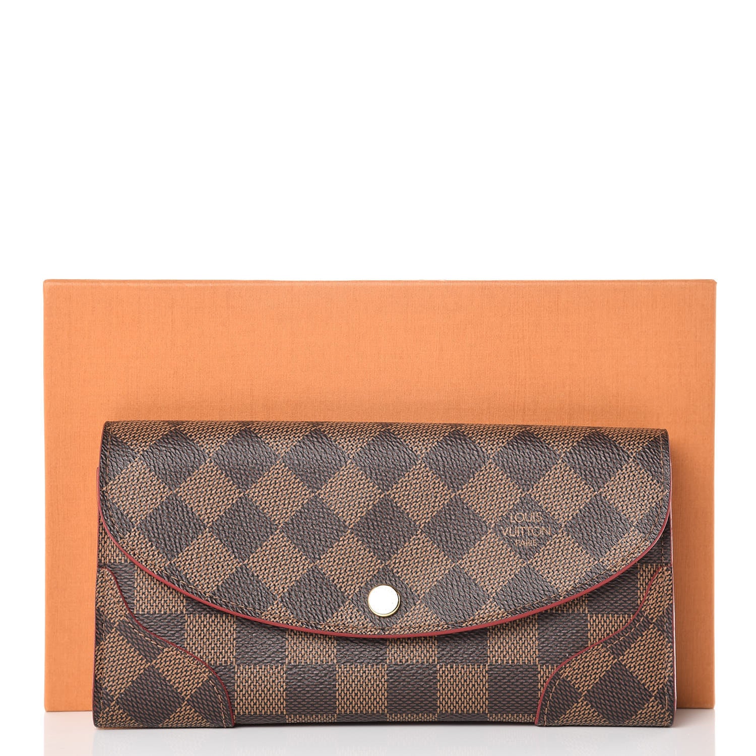 Louis Vuitton Damier Ebene Caissa Wallet Cherry 10 of 10