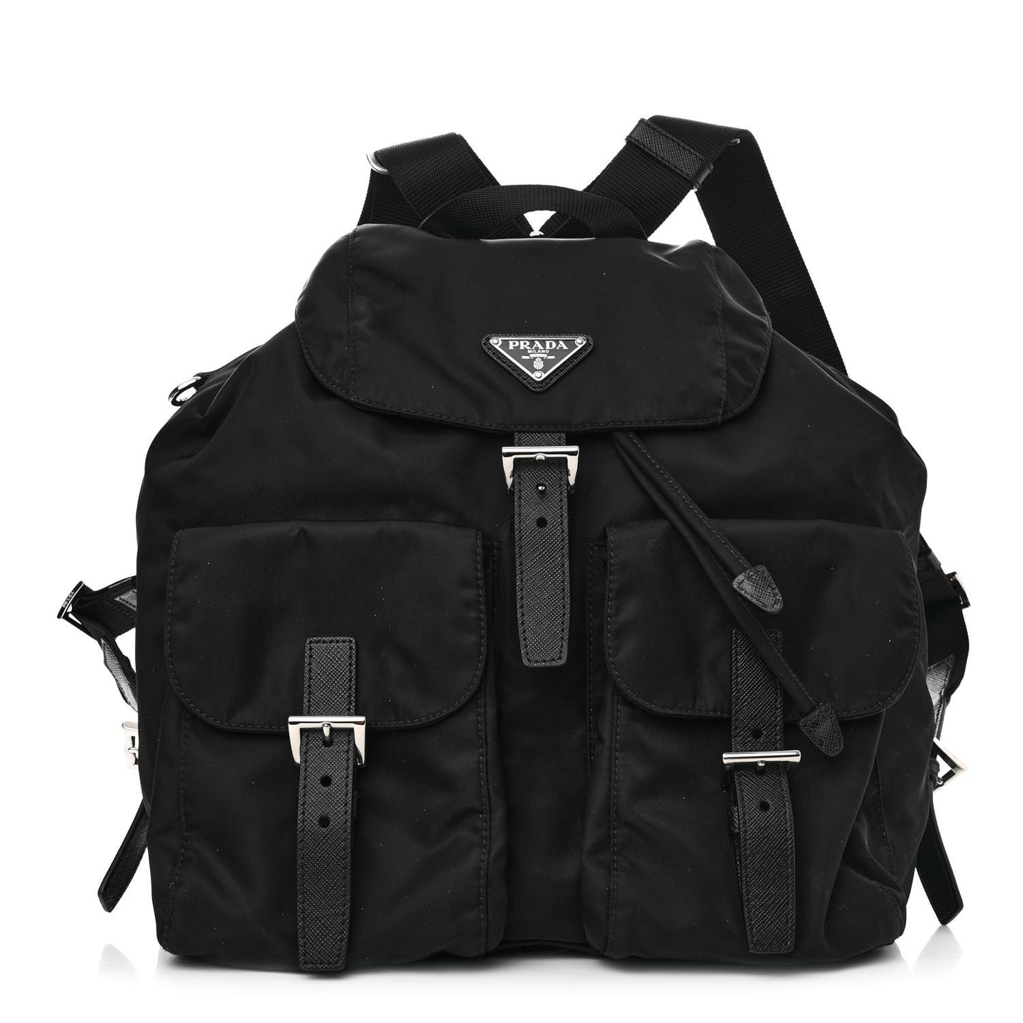 Tessuto Nylon Saffiano Vela Backpack Black