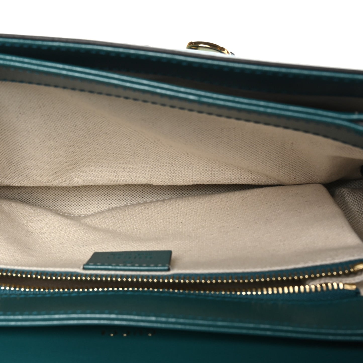 Azalea Calfskin Horsebit 1955 Shoulder Bag Imperial Blue Pavone
