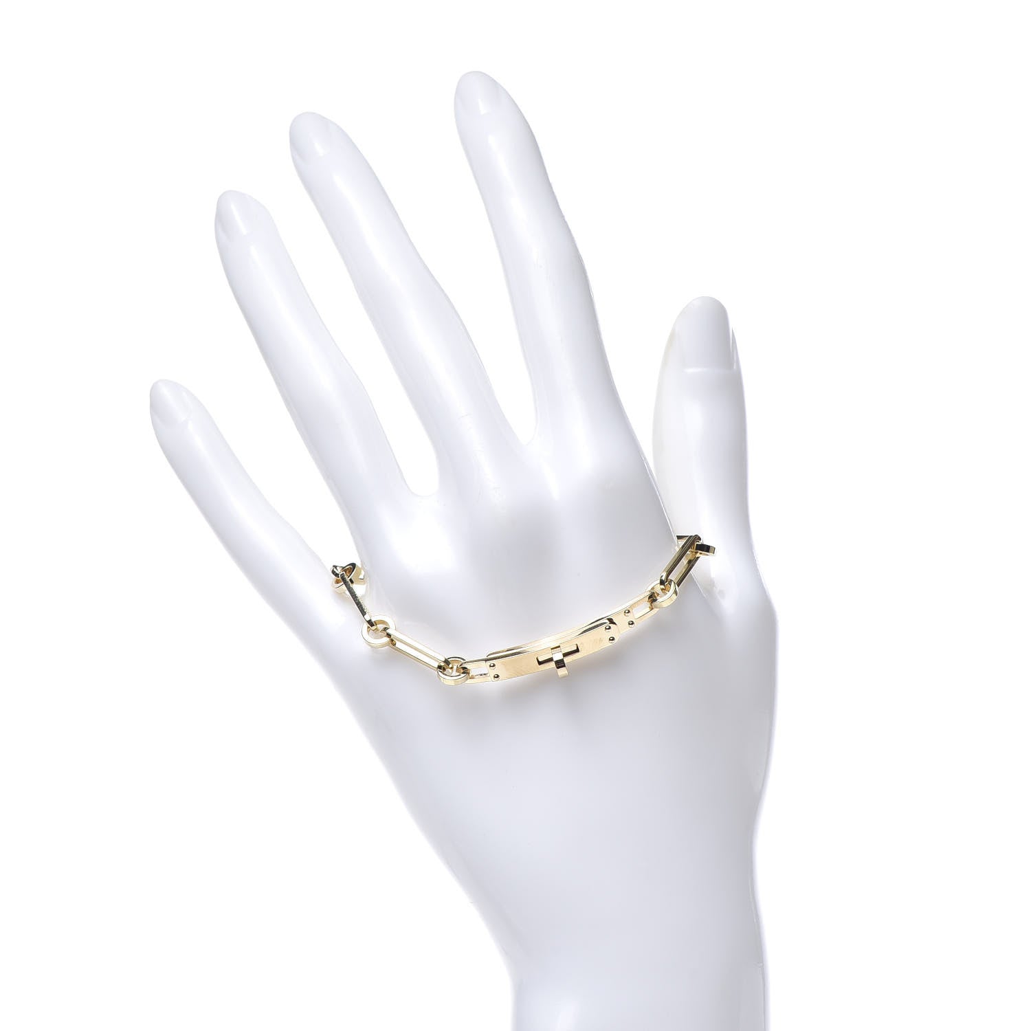 Hermes 18K Yellow Gold PM Kelly Chaine Bracelet SH 2 of 5