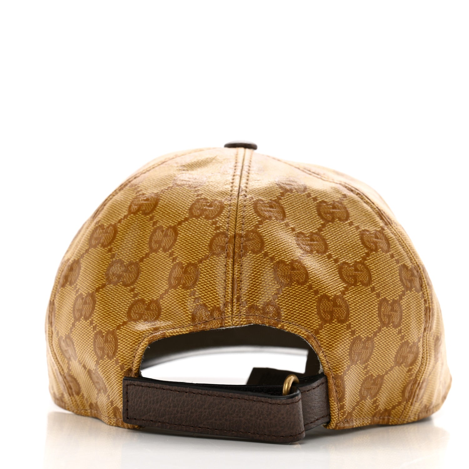 Gucci X ADIDAS Crystal Monogram Textured Dollar Calfskin Trefoil Embroidered Stefanos Baseball Hat L Mid Natural New Acero 6 of 12