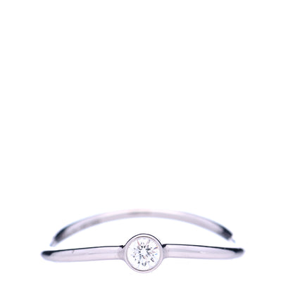 Tiffany Platinum Diamond Elsa Peretti Single-Row Wave Ring 48 4.5 1 of 5