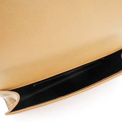 Saint Laurent Calfskin Monogram Large Belle De Jour Clutch Beige 5 of 7