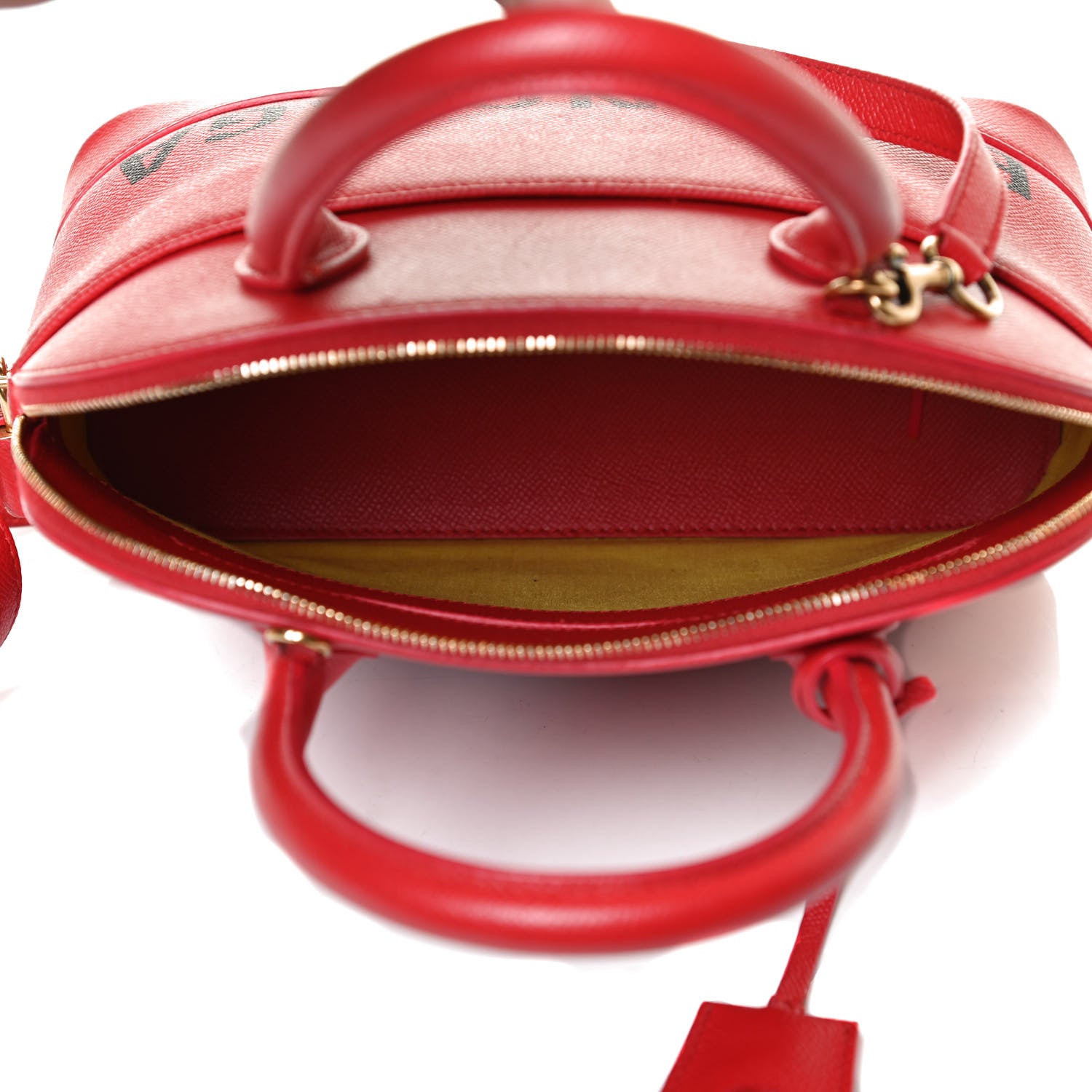 Balenciaga Signature Grained Calfskin Logo S Ville Top Handle Bag Rouge Coquelicot Black 5 of 13