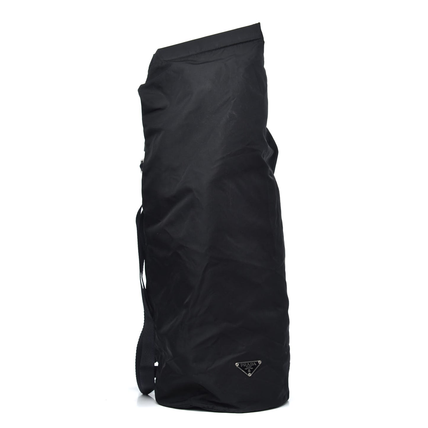 Saffiano Tessuto Nylon Vela Bucket Messenger Black