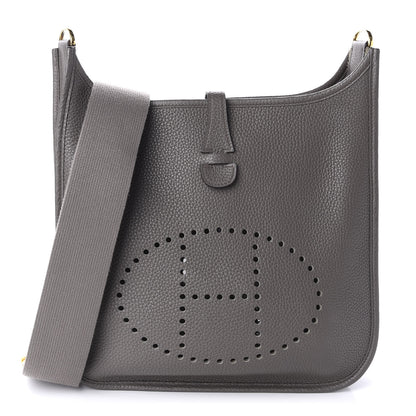 Hermes Taurillon Clemence Evelyne III PM Etain 1 of 9