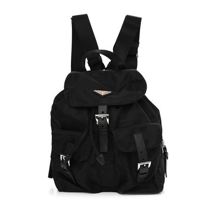 Prada Tessuto Nylon Saffiano Small Backpack Black 1 of 9