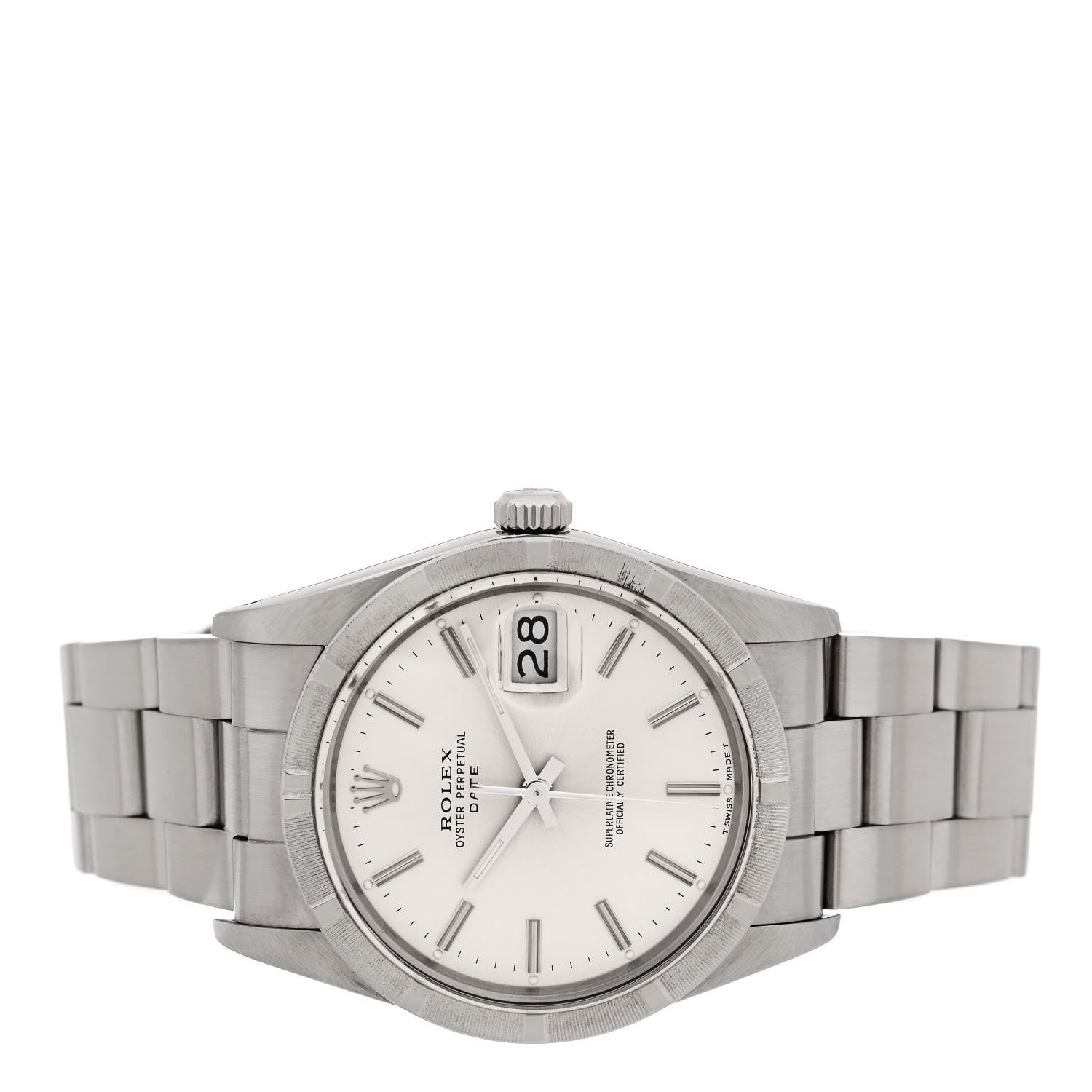 Rolex Stainless Steel 34mm Oyster Perpetual Date Watch Silver 15010 2 of 4