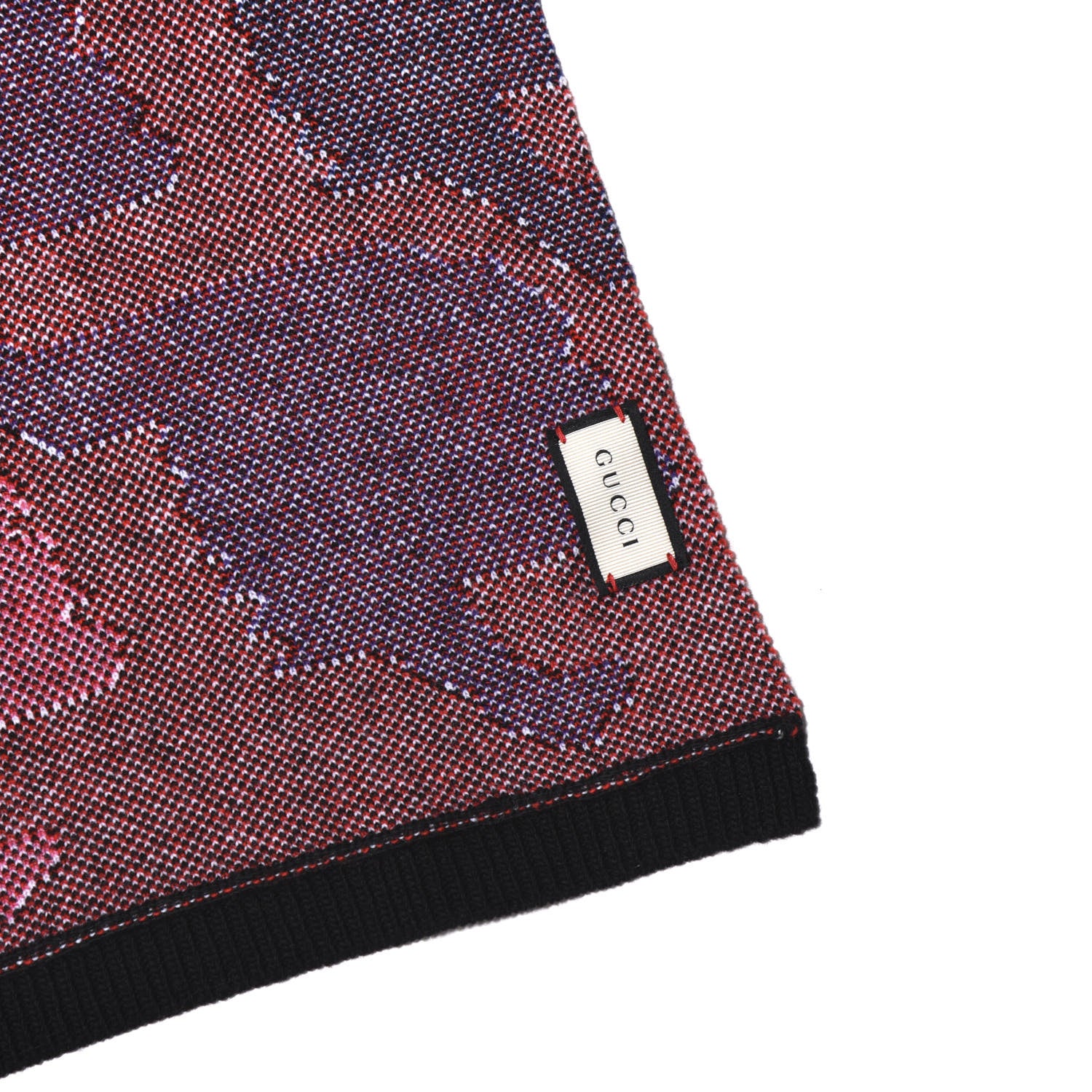 Gucci Wool Tiger Pattern Scarf Black Multicolor 3 of 4