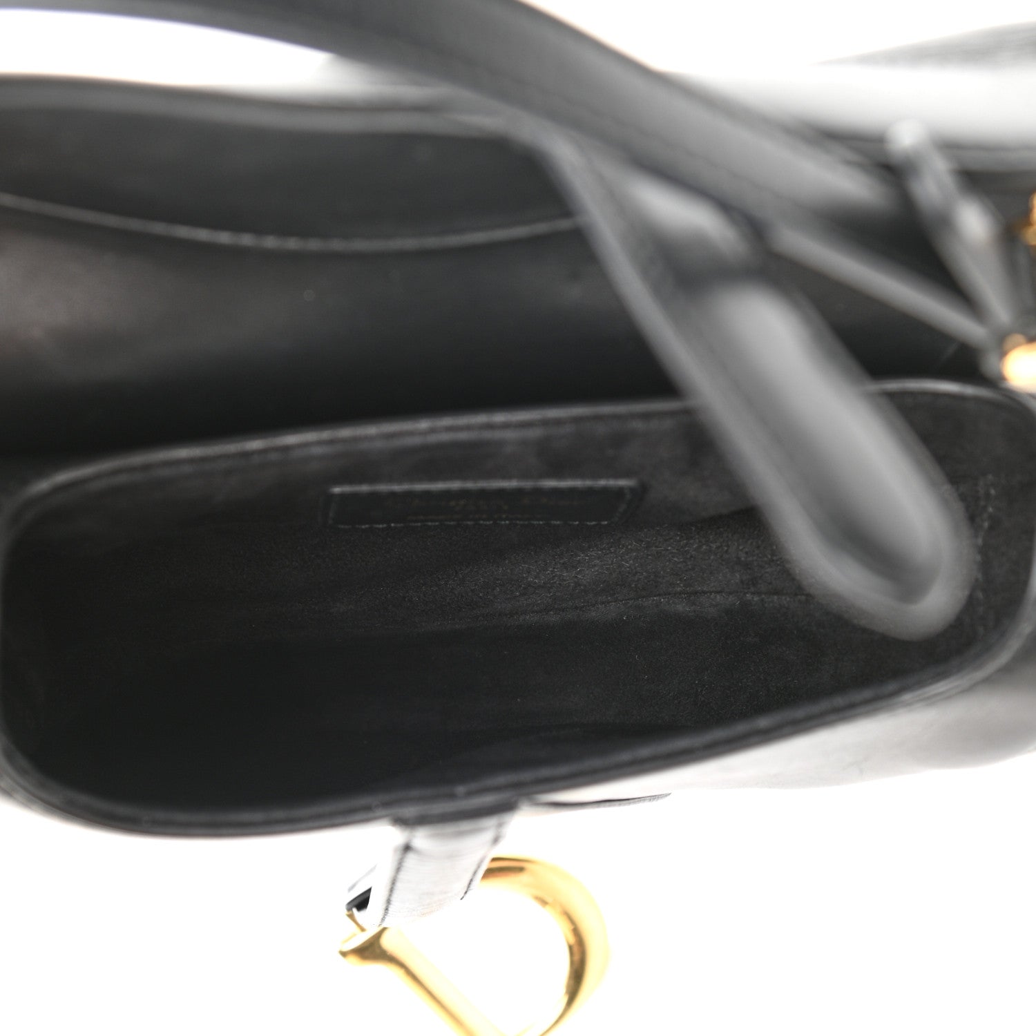 Christian Dior Calfskin Saddle Bag Black 4 of 7