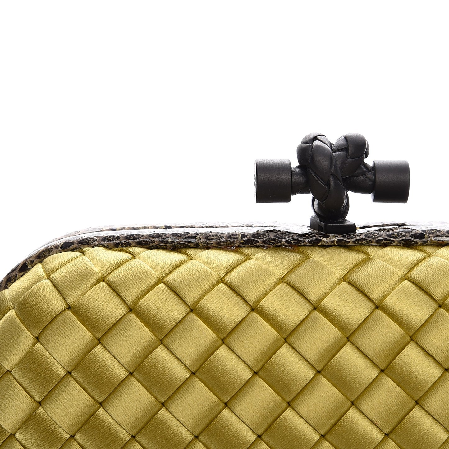 Satin Intreccio Impero Ayers Knot Clutch Duchesse