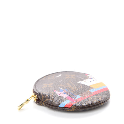 Louis Vuitton Monogram 2016 Christmas Animation Round Coin Purse Rouge 3 of 5