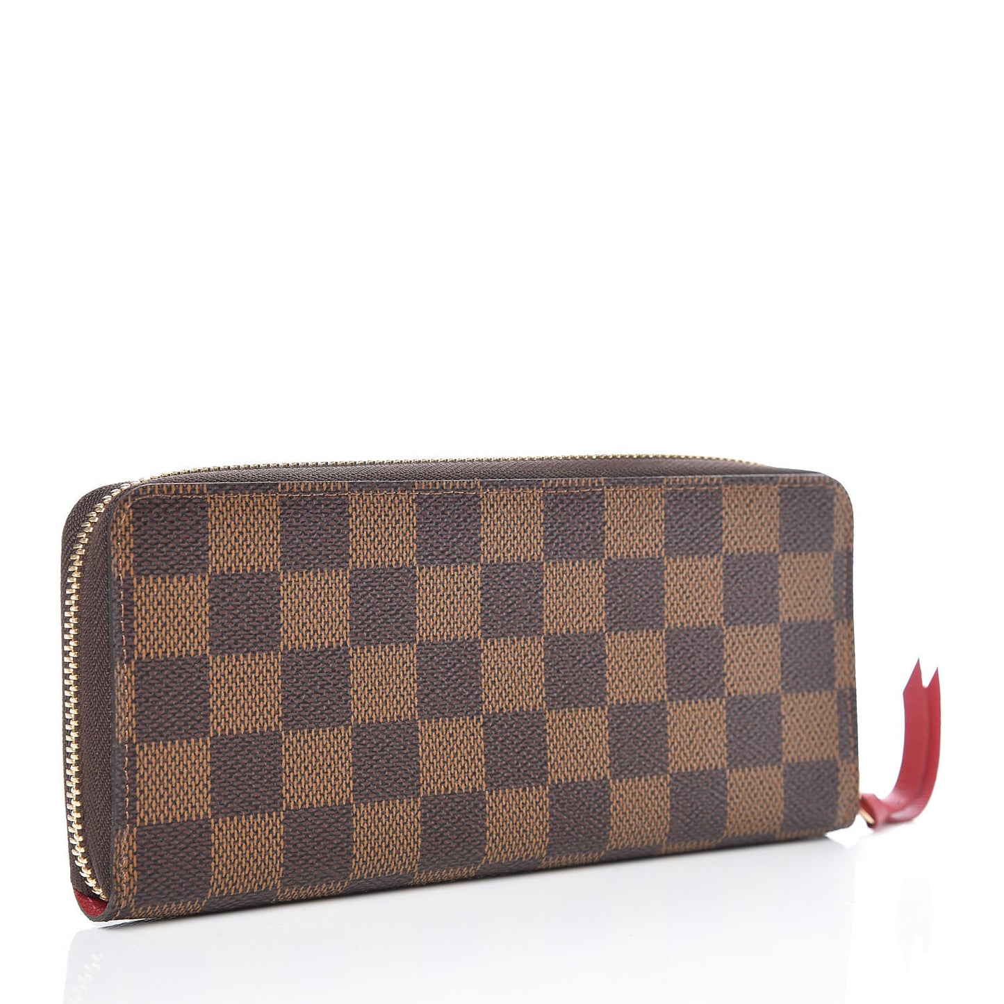 Damier Ebene Clemence Wallet Cherry