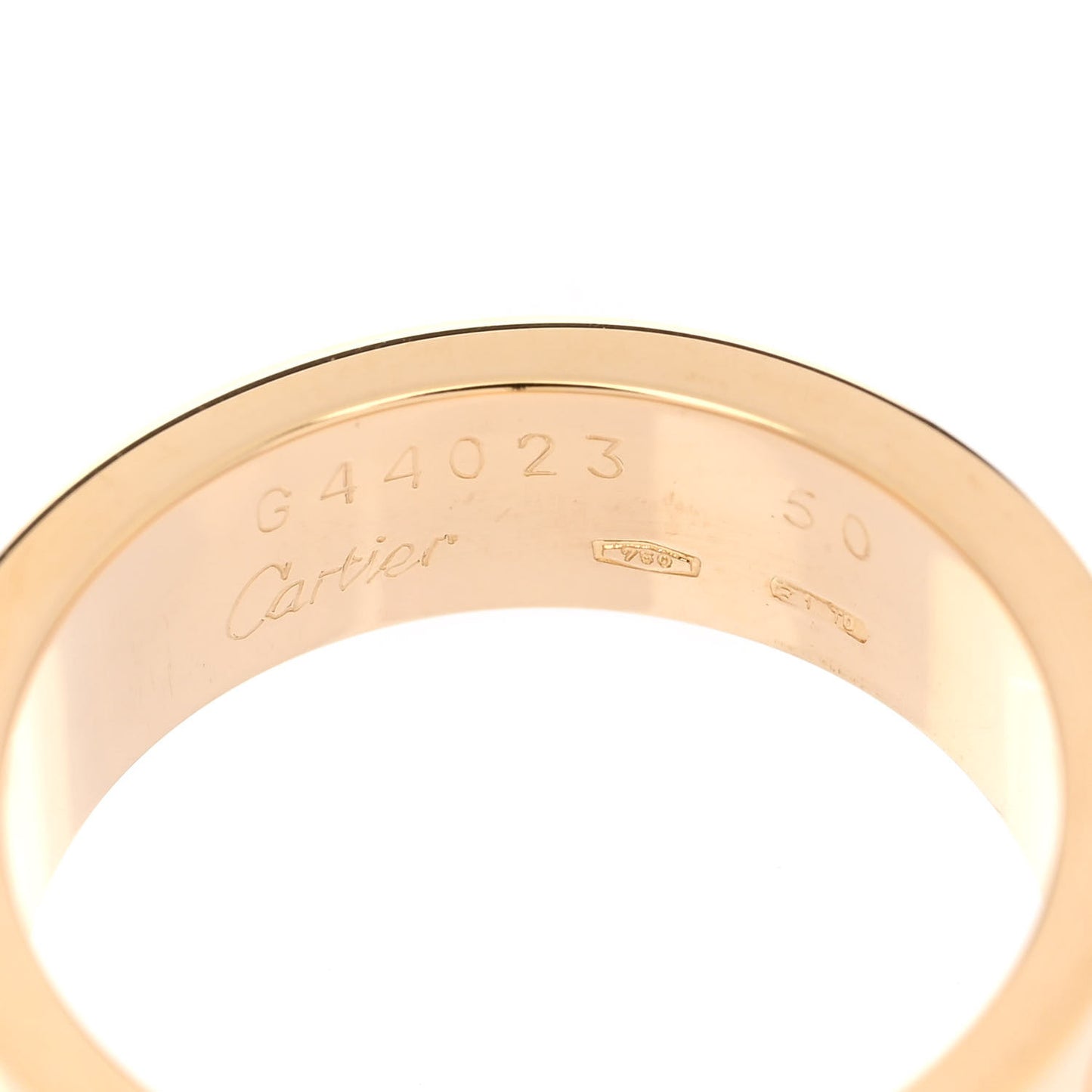 18K Yellow Gold 5.5mm LOVE Ring 50 5.25