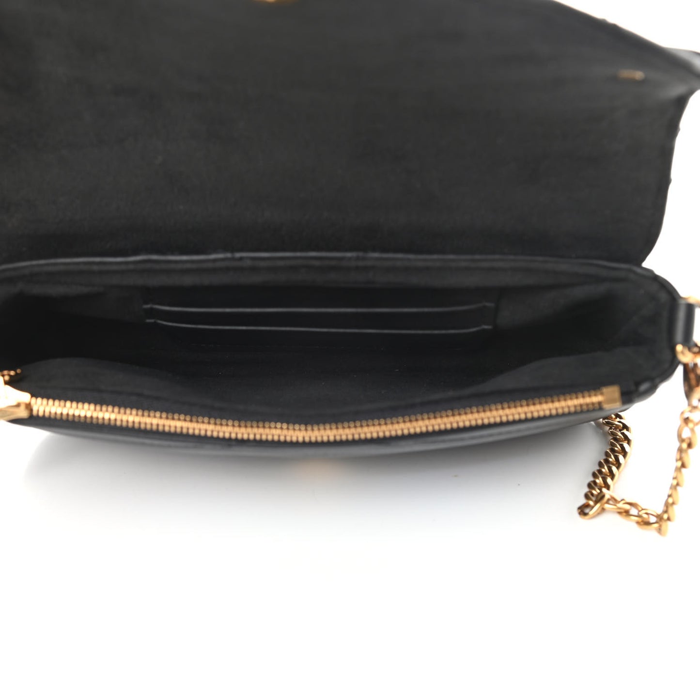Calfskin New Wave Chain Pochette Black