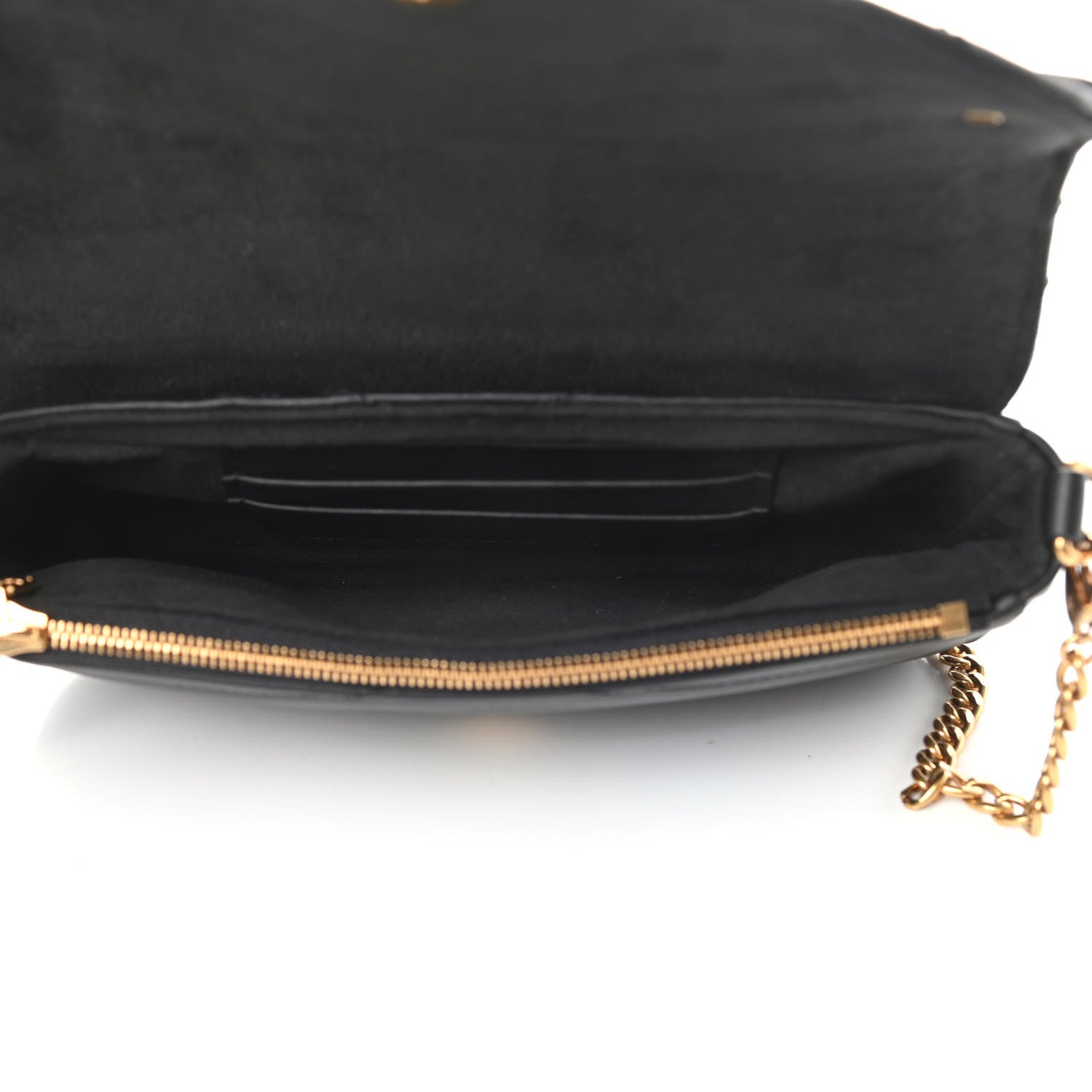Louis Vuitton Calfskin New Wave Chain Pochette Black 5 of 9