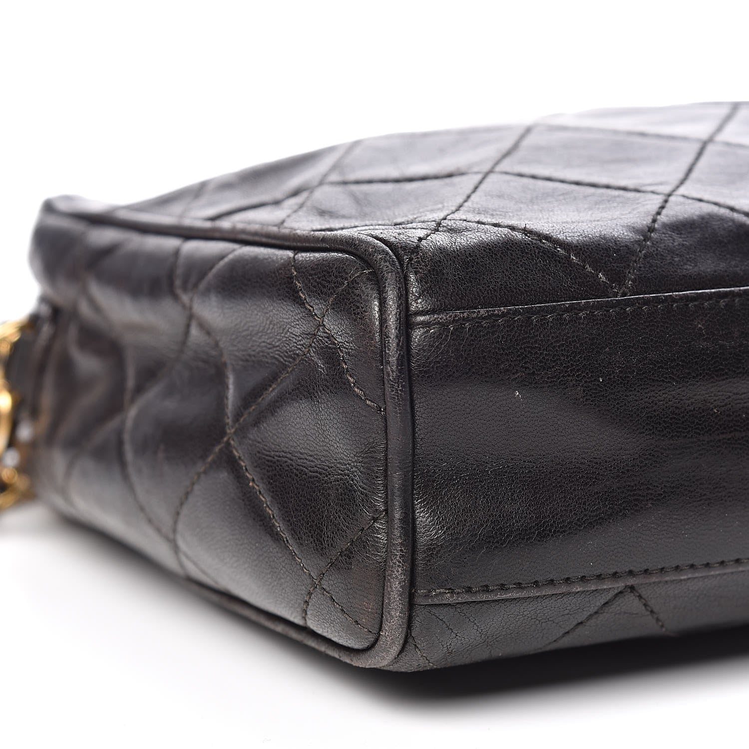Chanel Lambskin Quilted CC Tassel Camera Case Black 17 of 19