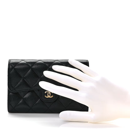 Chanel Caviar Quilted Medium Flap Wallet Black 2 of 7