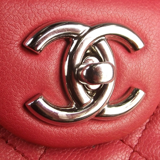 Chanel Washed Caviar Maxi Flap Fuchsia 7 of 10