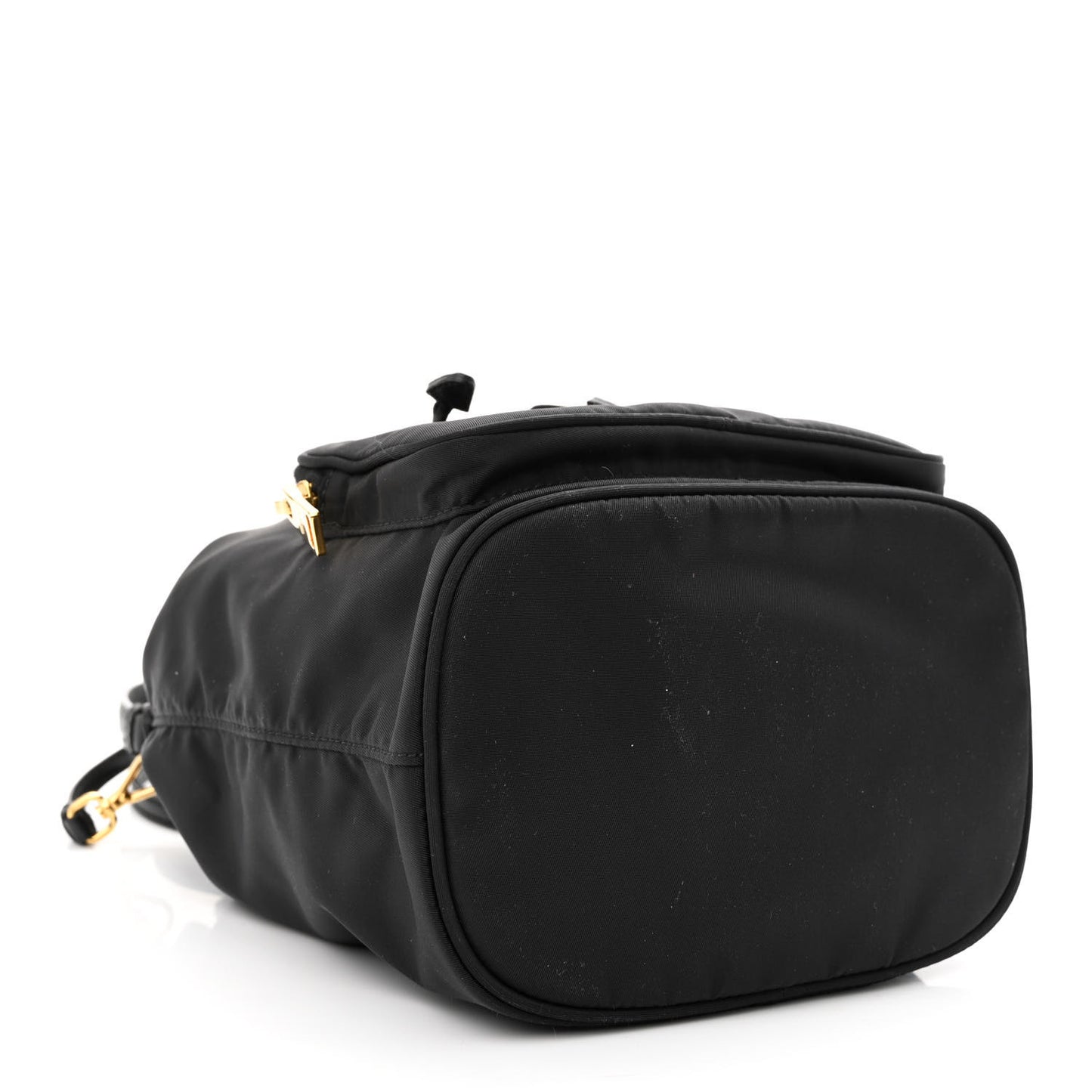 Saffiano Tessuto Nylon Mini Bucket Crossbody Bag Black