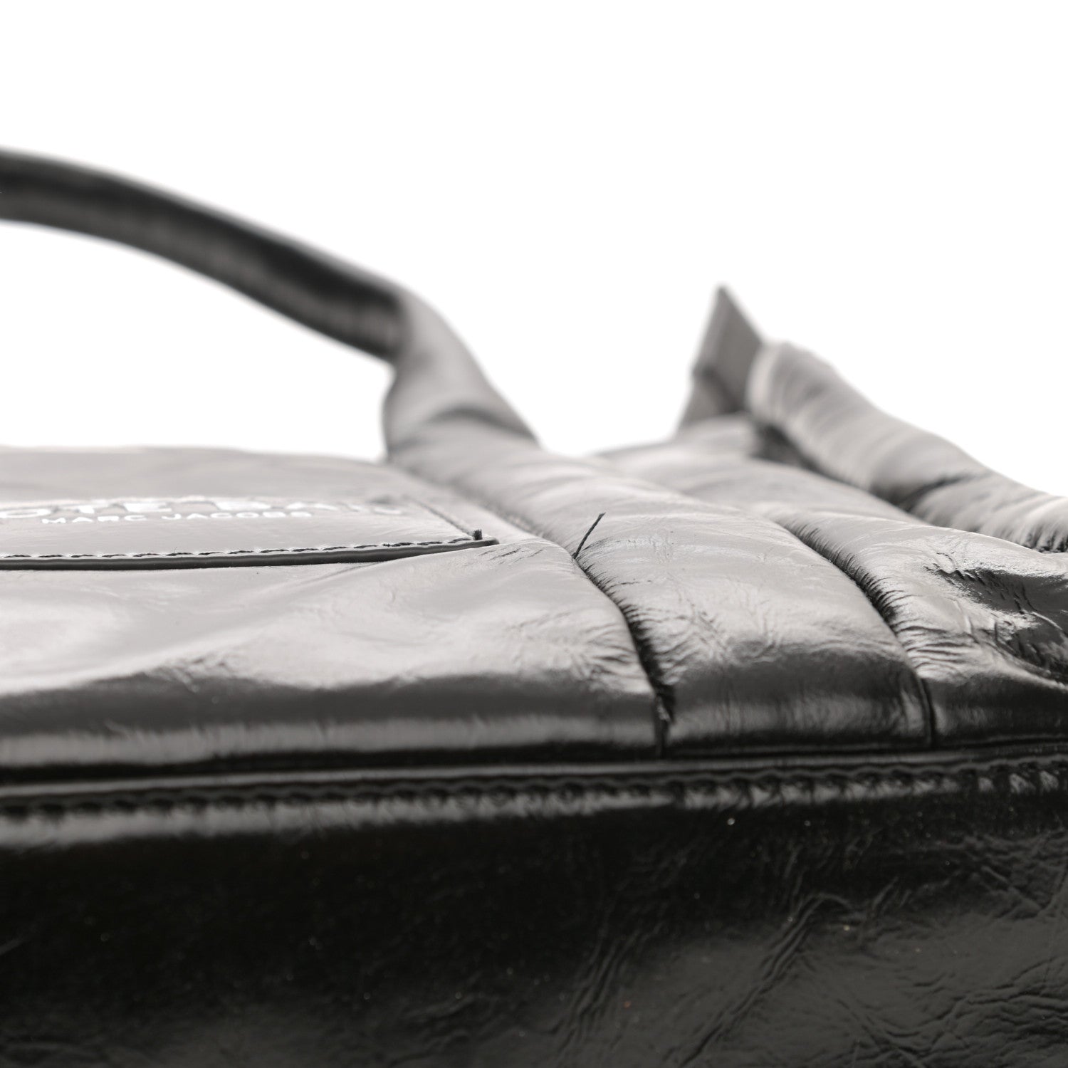 Marc Jacobs Shiny Crinkled Calfskin Small The Tote Bag Black 11 of 11