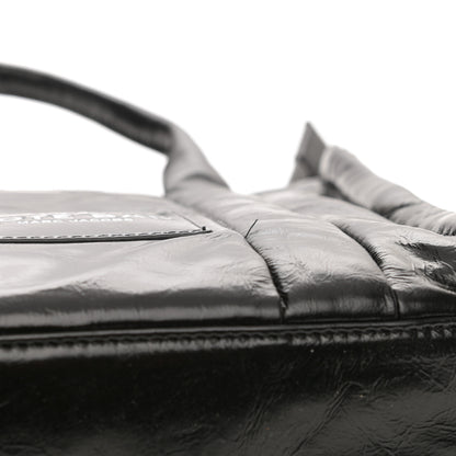 Marc Jacobs Shiny Crinkled Calfskin Small The Tote Bag Black 11 of 11