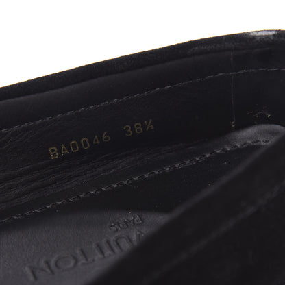 Louis Vuitton Suede Loafers 38.5 Black 9 of 10