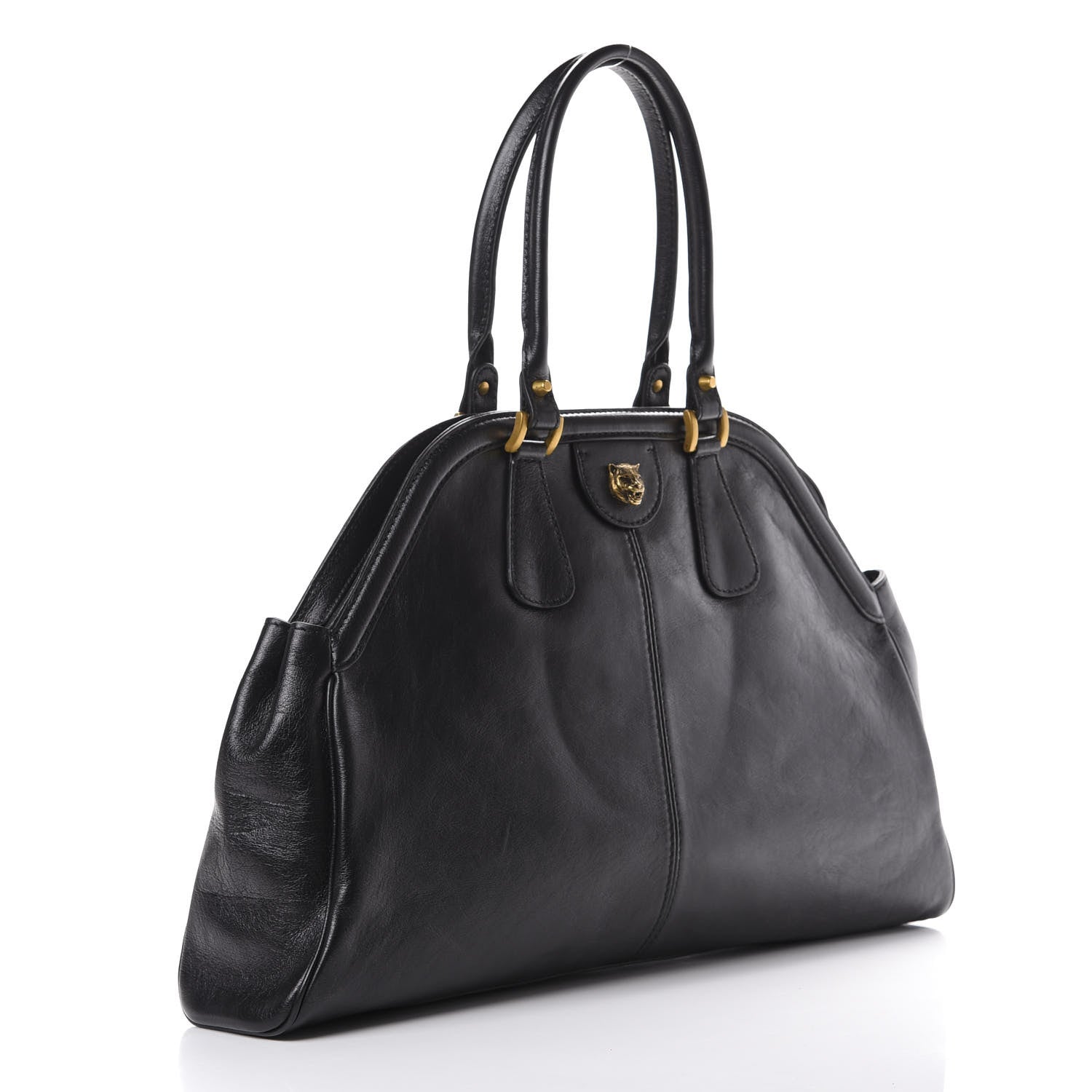Gucci Calfskin Large Re(Belle) Top Handle Bag Black 2 of 11