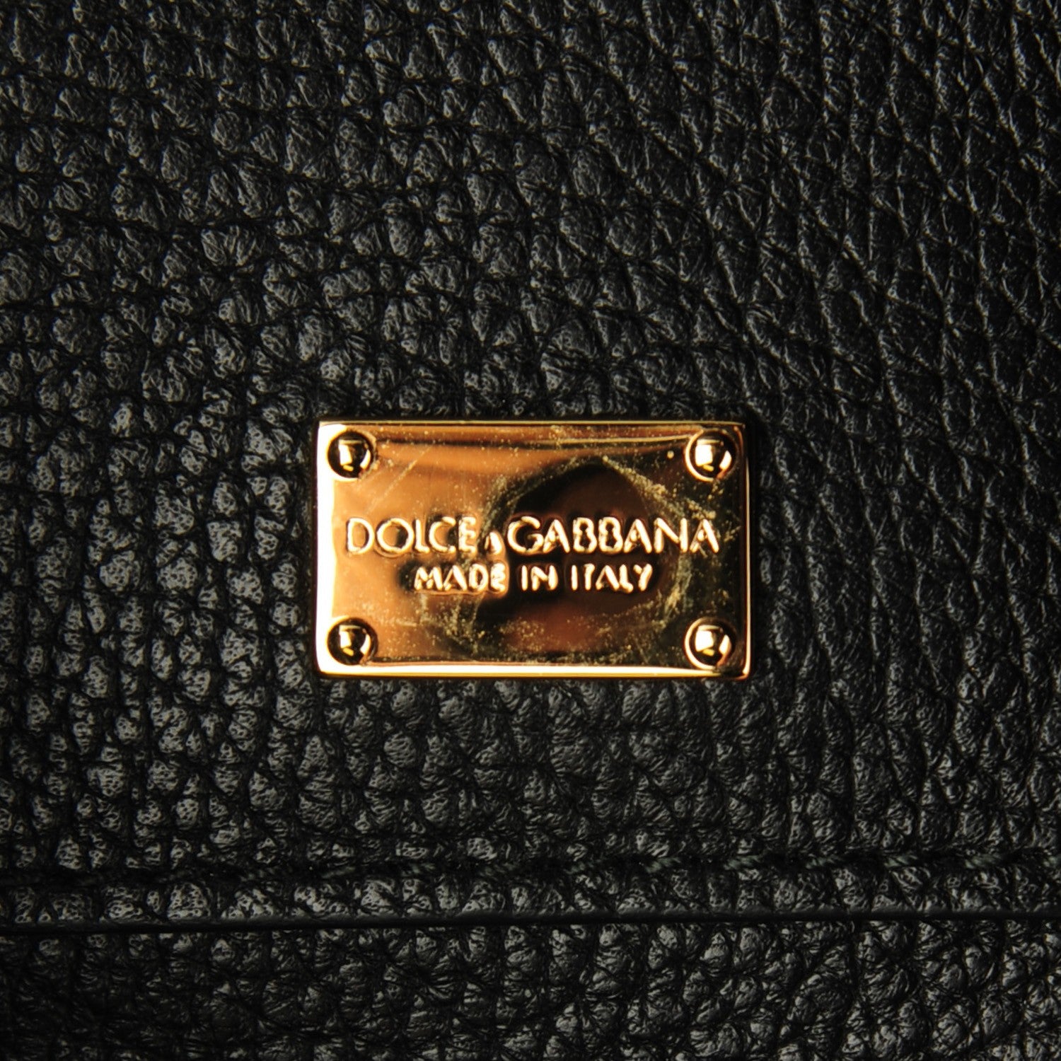 Dolce & Gabbana Pebbled Calfskin Sicily Backpack Black 6 of 6