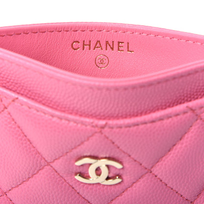 Chanel Caviar Quilted Card Holder Pink 6 of 9