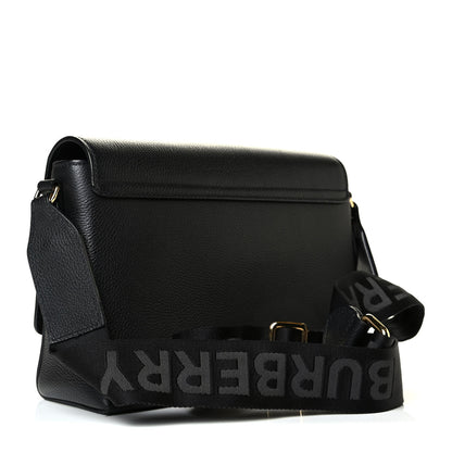 Burberry Grainy Calfskin Vintage Check Note Crossbody Bag Black 2 of 6