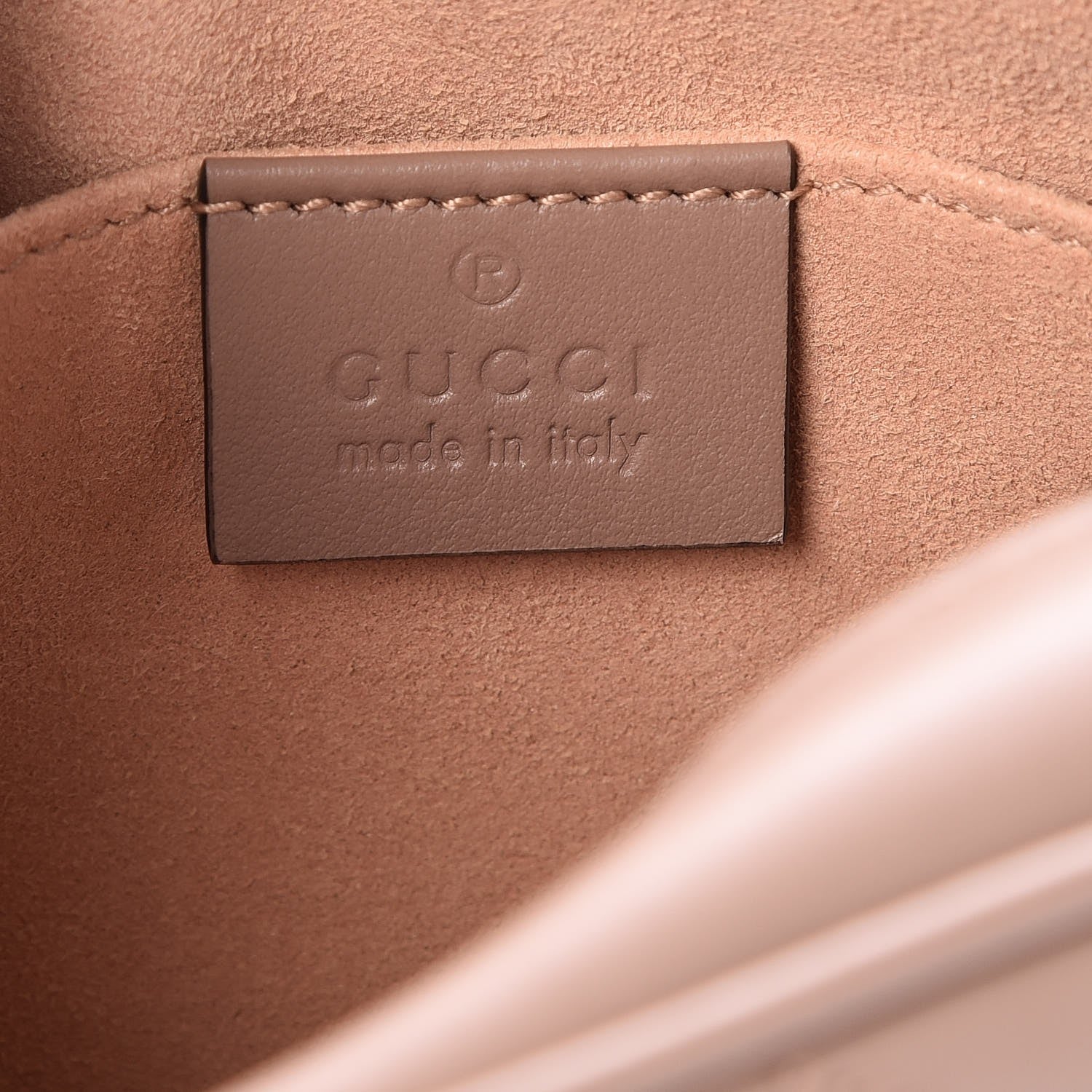 Gucci Calfskin Matelasse Mini GG Marmont Chain Shoulder Bag Nude 6 of 7