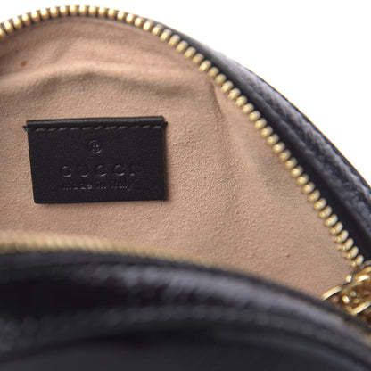 Gucci Suede Patent Web Mini Ophidia Round Shoulder Bag Black 8 of 11