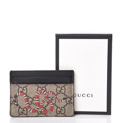 Gucci GG Supreme Monogram Kingsnake Card Holder Beige Black 8 of 8