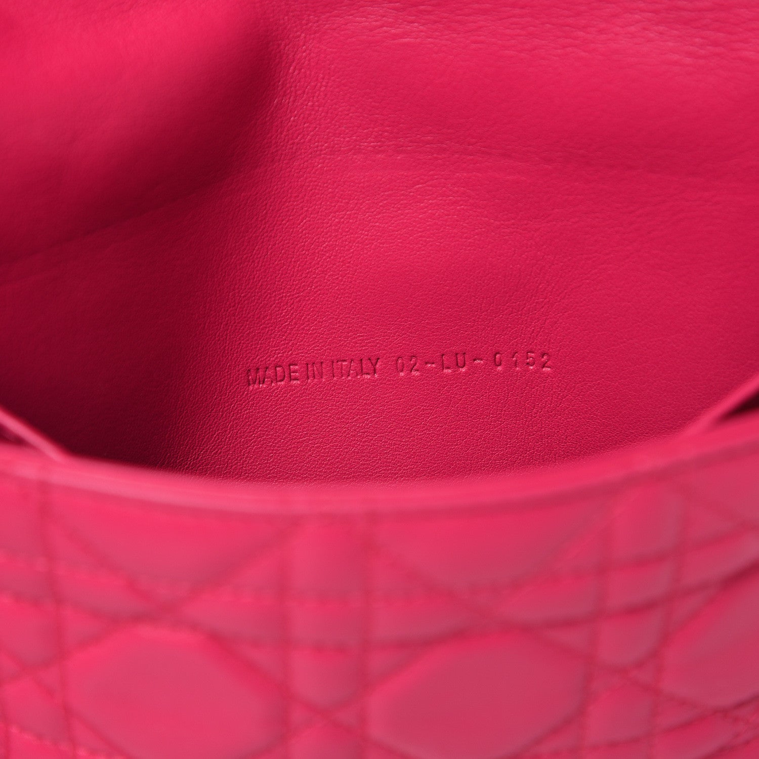 Christian Dior Lambskin Cannage New Lock Pouch Fuchsia 6 of 14