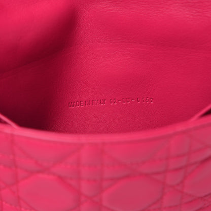 Christian Dior Lambskin Cannage New Lock Pouch Fuchsia 6 of 14