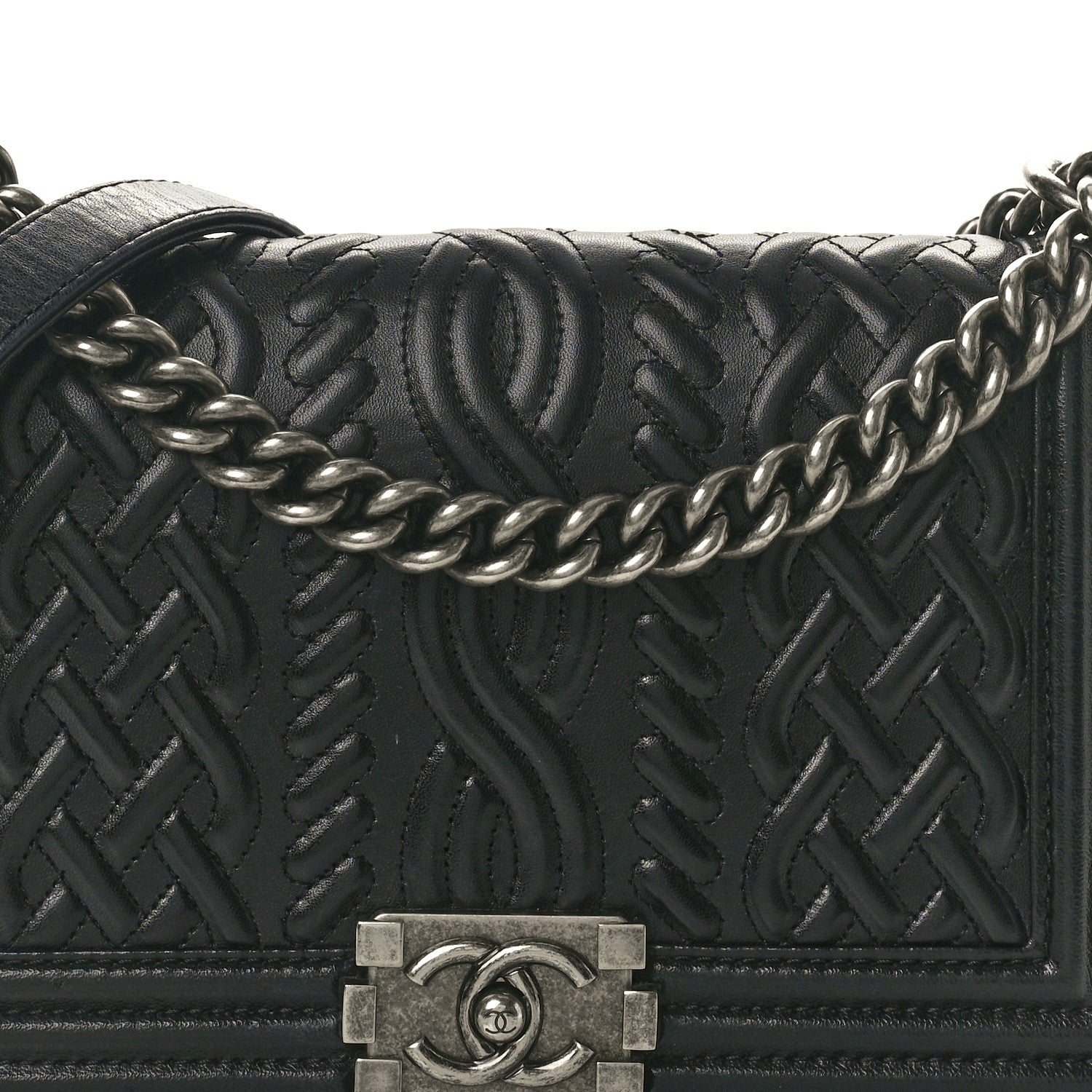Chanel Lambskin Medium Celtic Boy Flap Black 8 of 11