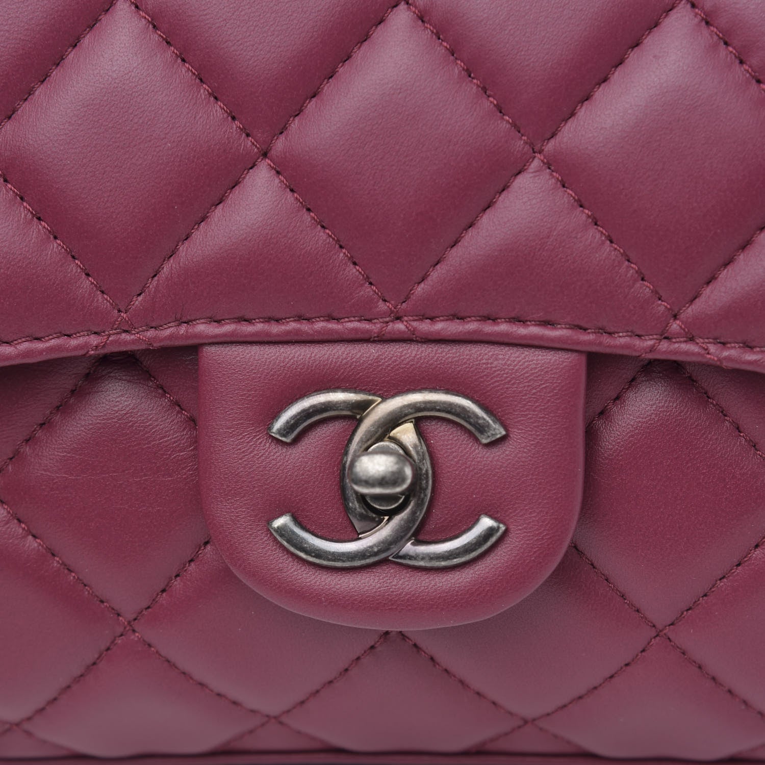 Chanel Lambskin Medium Grocery By Drawstring Shopping Bag Pink 11 of 11
