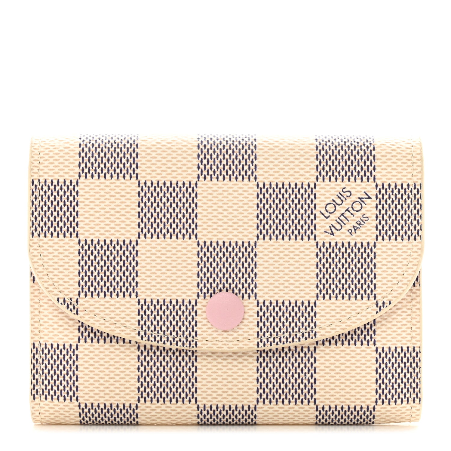 Louis Vuitton Damier Azur Rosalie Coin Purse Rose Ballerine 1 of 6