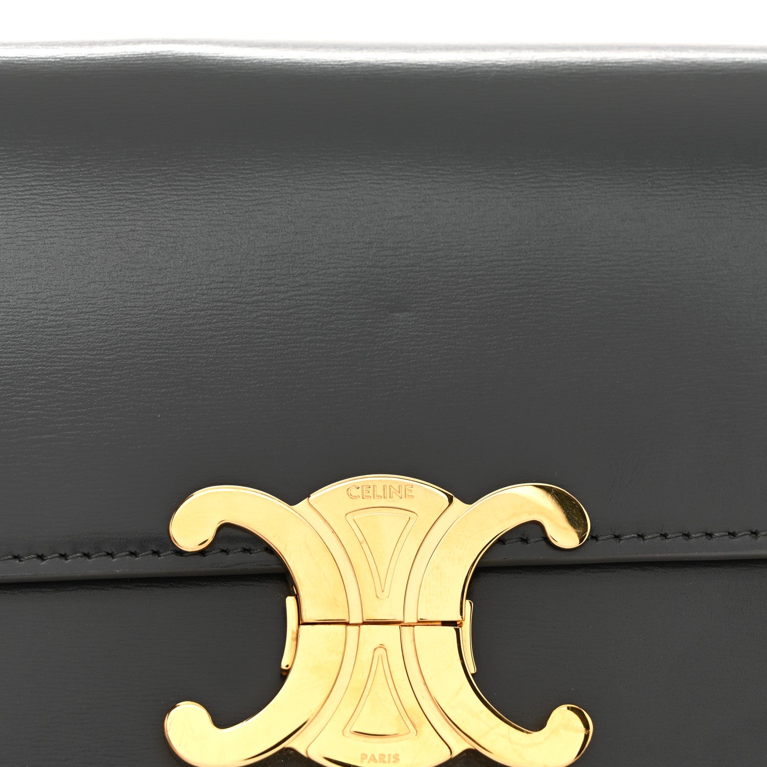 Celine Shiny Calfskin Teen Triomphe Dark Grey 13 of 13