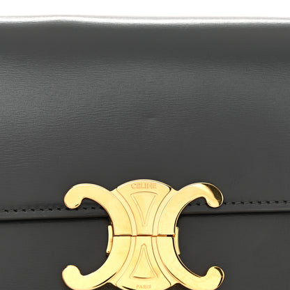 Celine Shiny Calfskin Teen Triomphe Dark Grey 13 of 13