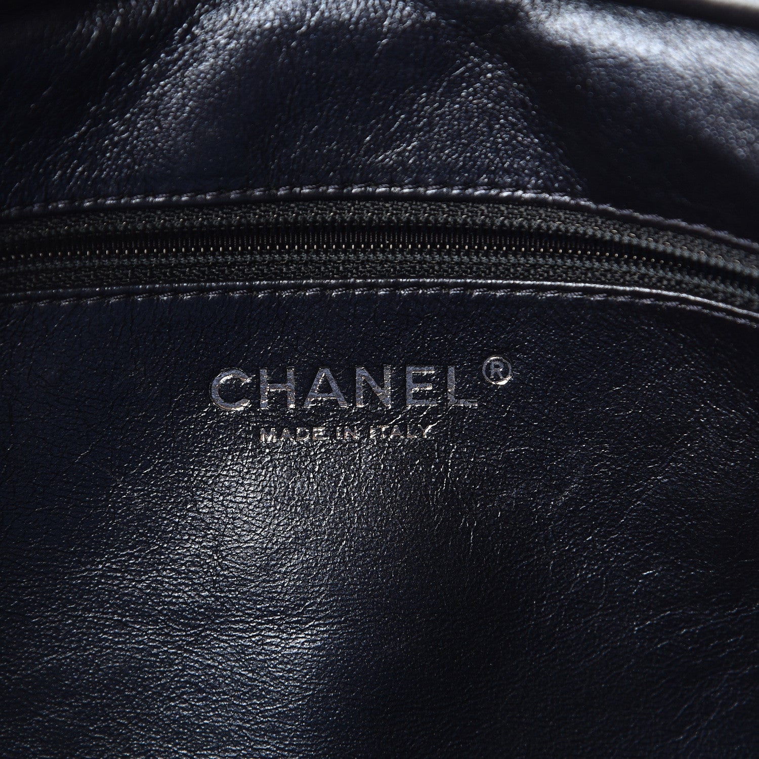 Chanel Metallic Aged Calfskin Quilted Medium Reissue Camera Case Bag Blue 6 of 9
