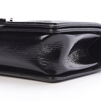 Chanel Distressed Patent Quilted Medium Boy Flap Black 10 of 10